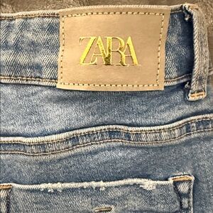 Zara Women's Denim Jeans with Gold Label
